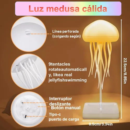 Lámpara Medusa Relajante para Dormir