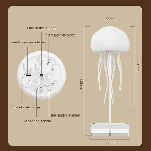 Lámpara Medusa Relajante para Dormir